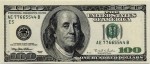 A 100 US dollar bill